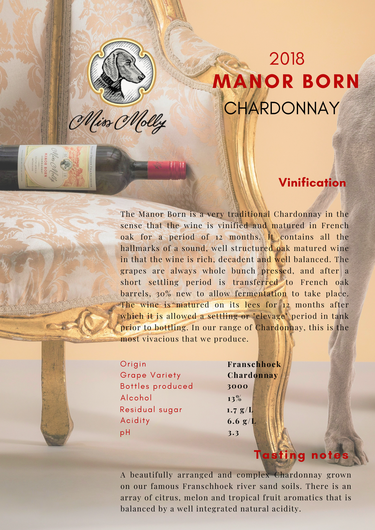 Manor Born | Chardonnay &#39;22 | 12 Bottle Box Edition